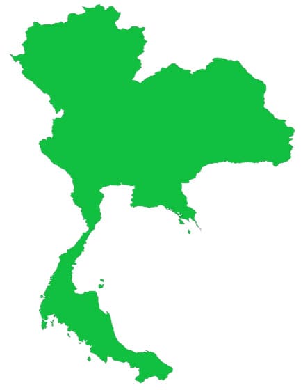 Map of A.N.I. Logistics branches in Thailand