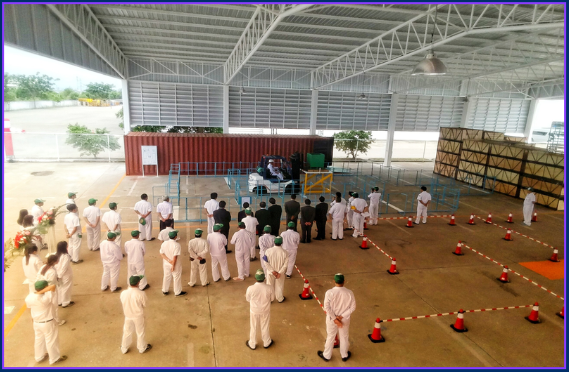 Forklift practical training program at the A.N.I. training yard