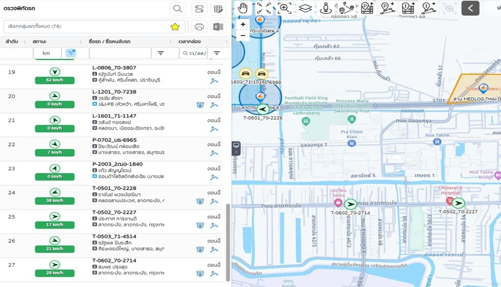 A.N.I. Transportation Management System dashboard