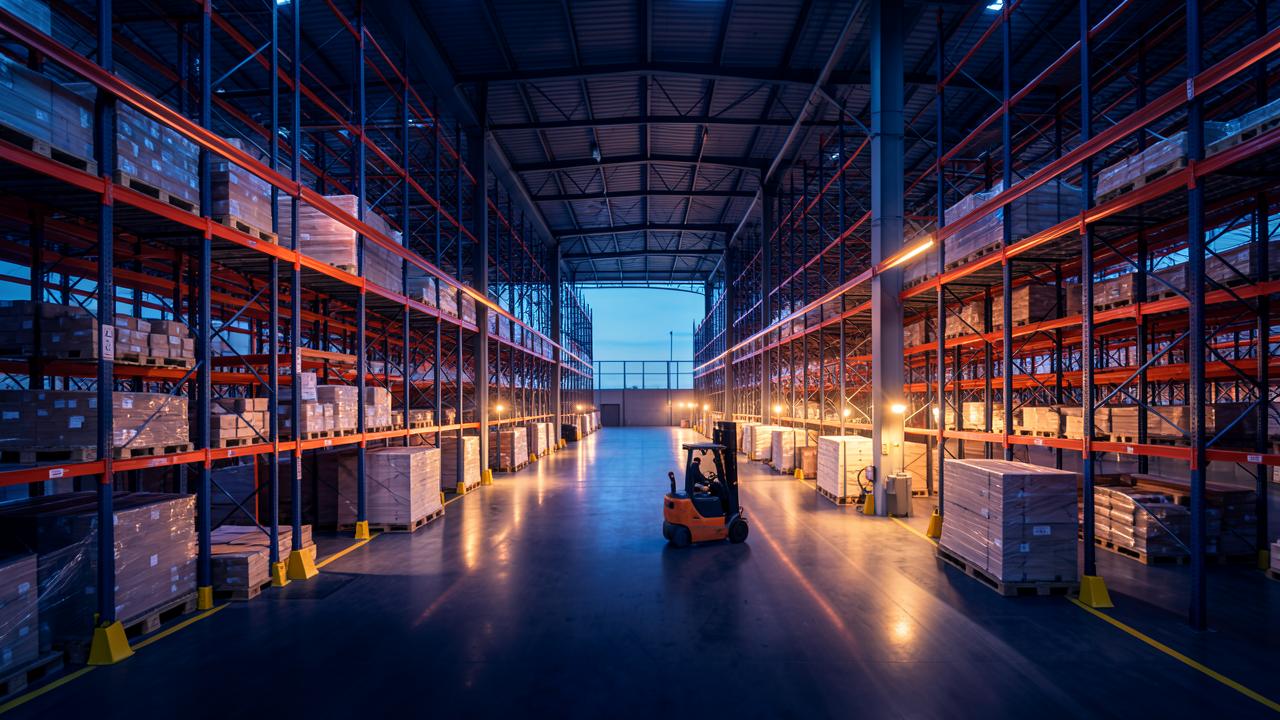 Inside an A.N.I. Logistics warehouse